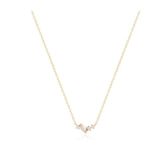 14K Yellow Gold Opal & Lab-Grown Diamond Accents Pendant 18"