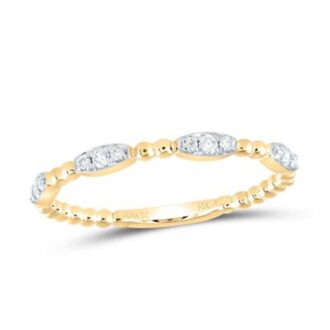 1/8 CTW Diamond Stackable Ring in 14K Yellow Gold