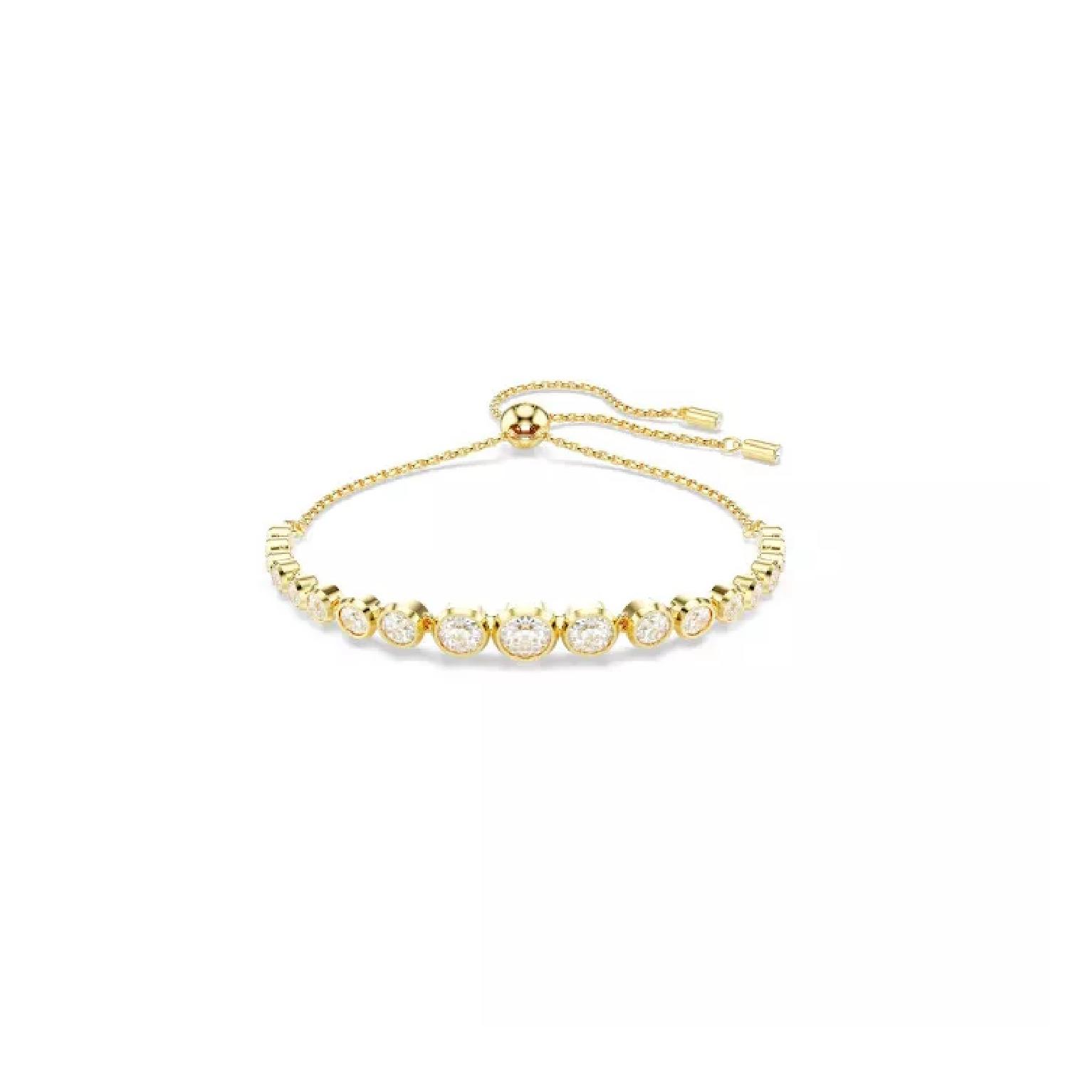 Swarovski Imber Bolo Bracelet, Yellow, Round Crystal
