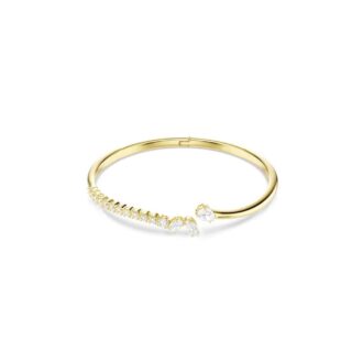 Swarovski Mesmera Bangle, Clear Mixed Cuts, Gold-Tone Plated