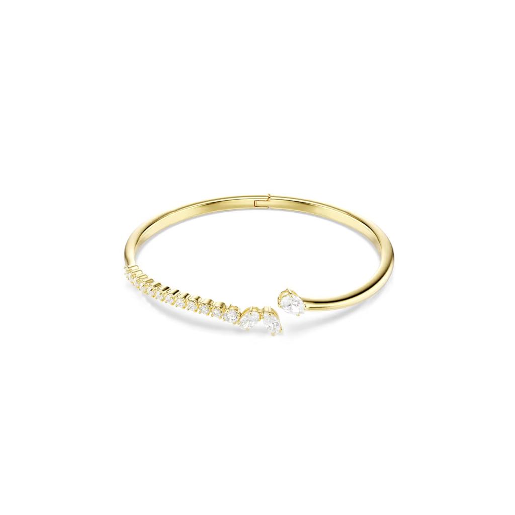 Swarovski Mesmera Bangle, Clear Mixed Cuts, Gold-Tone Plated