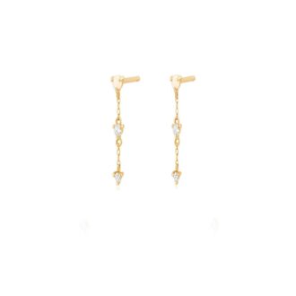 Celestia Opal Dangle Earrings, Lab-Grown Diamonds, 14K