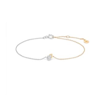 Sanilia 14k 2-Tone .10ctw Lab-Grown Diamond Bracelet 7"