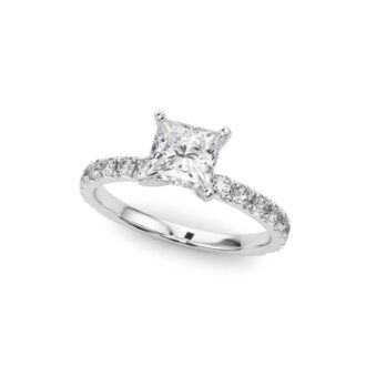 Pre-Owned 1ct Princess Engagement Ring 14K White Gold
