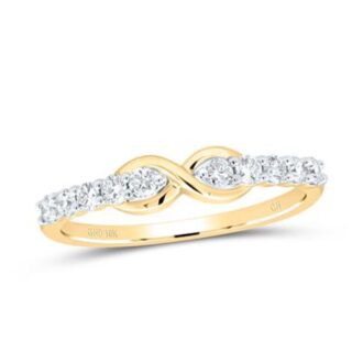10K Yellow Gold Infinity Ring with 1/3 CTW Diamonds