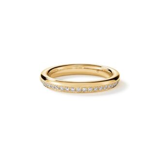 Hearts on Fire Barre Pave Band .20ctw 18k Yellow Gold