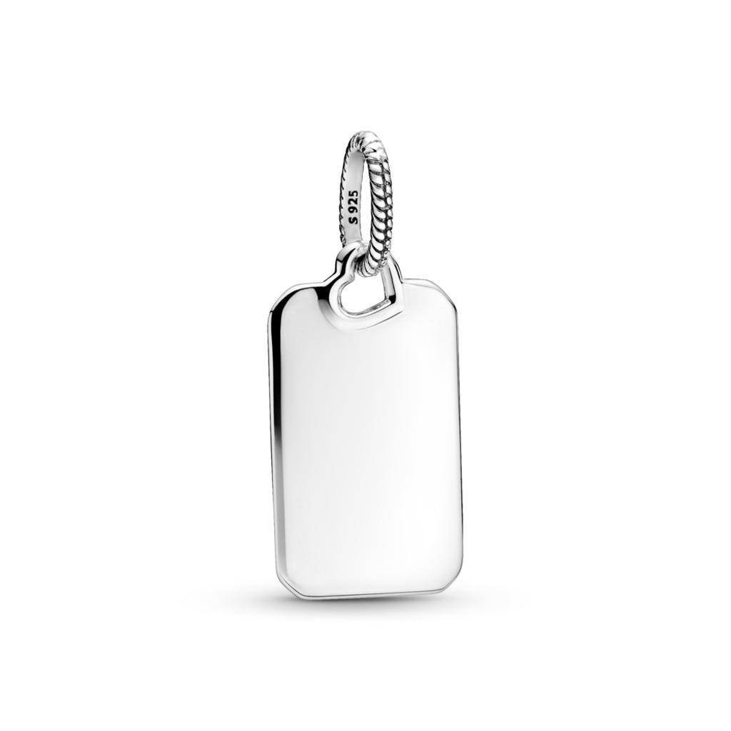 Pandora Sterling Silver Engravable Rectangle Tag Pendant