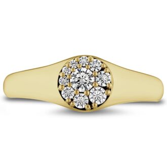Hearts on Fire "Tessa" Signet Ring, .27ctw, 18k Yellow Gold