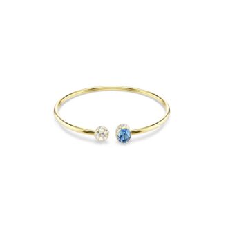 Swarovski Chroma Yellow Bangle Bracelet, Blue/White Crystals
