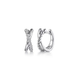 Gabriel Sterling Silver Bujukan Twisted Huggie Hoop Earrings