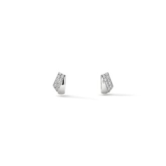Hearts on Fire Inside-Out Pave Hoops .50ctw 18k White Gold