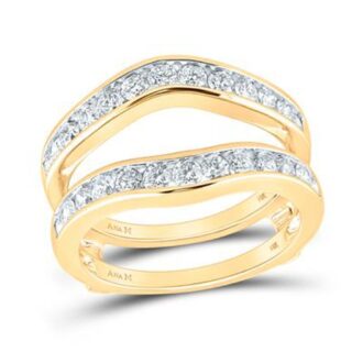 1ctw Diamond Channel Jacket Ring in 14K Yellow Gold