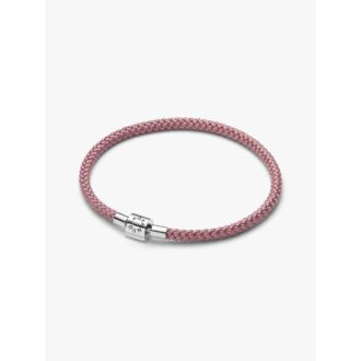 Pandora Pink Fabric Bracelet with Sterling Silver Clasp