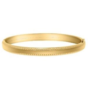 14kt Gold Filled Beaded Edge Child's Bangle Bracelet 5.25"