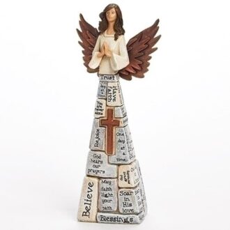10.5-Inch Crossword Angel Figurine