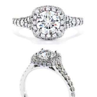 Rd Hof Ctr=.32Ct/Rd D=81Ctw 18Kw Acclaim Split Shank Eng Ring (1.13Ctw) Diam. Doc# Hof133978 *Sensational Grade