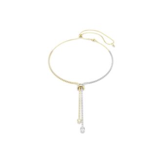 Swarovski Hyperbola Two-Tone Crystal Knot Y Necklace
