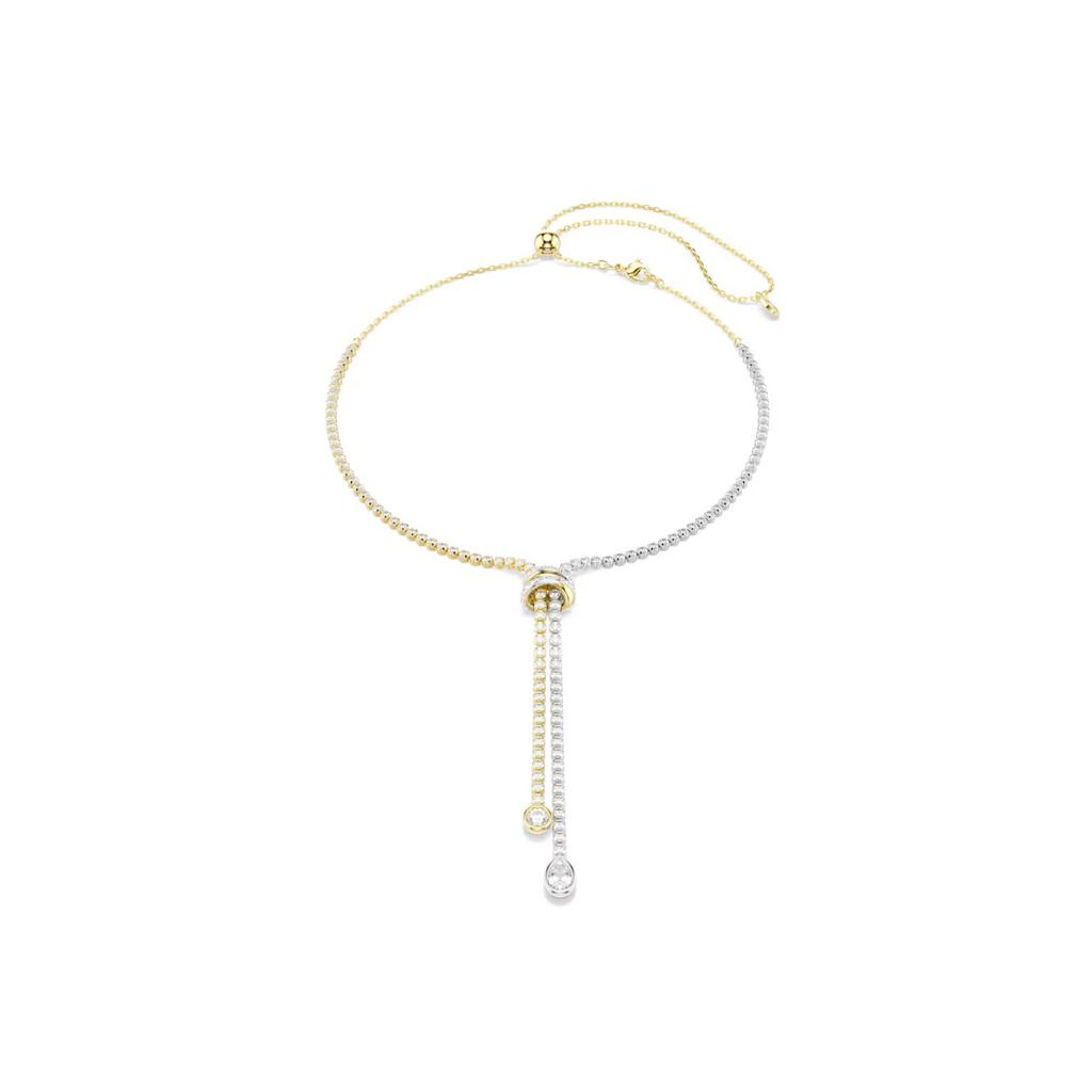 Swarovski Hyperbola Two-Tone Crystal Knot Y Necklace