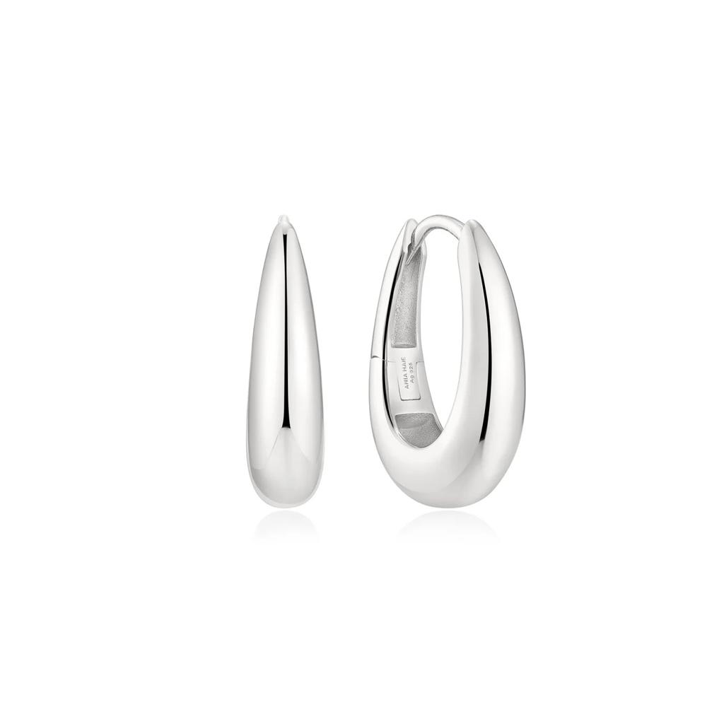 Ania Haie Silver Classic Dome Hoop Earrings
