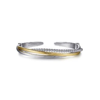 Gabriel Bujukan Sterling Silver & 14k Gold Bangle Bracelet