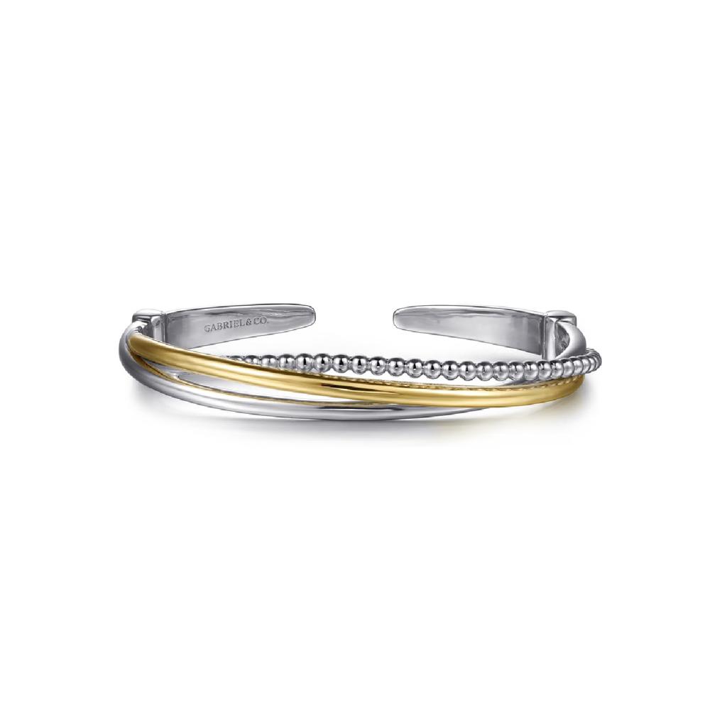 Gabriel Bujukan Sterling Silver & 14k Gold Bangle Bracelet