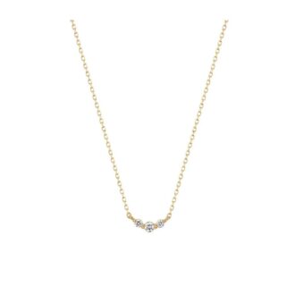 14K Yellow Gold Inez Triple Lab Grown Diamond Necklace 18"