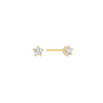 Ania Haie Yellow Gold-Plated 5-Prong Sparkle Stud Earrings