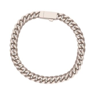 Inox Men's 8mm Titanium Miami Cuban Bracelet, 8"