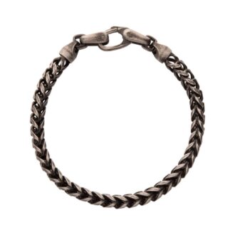 Inox Men's 5mm Franco Bracelet in Black IP Stainless Steel