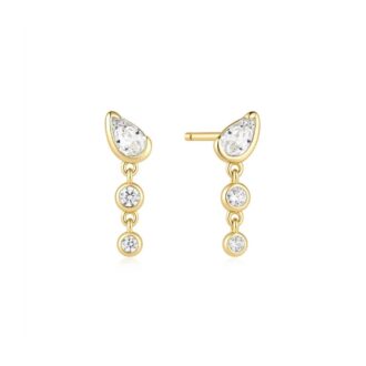 Ania Haie Gold-Plated Teardrop & Round Dangle Stud Earrings