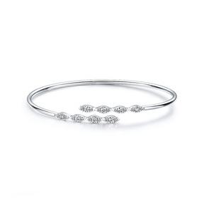Hearts on Fire Aerial Marquise Flex Bracelet with .52ctw Round Diamonds in 18k White Gold