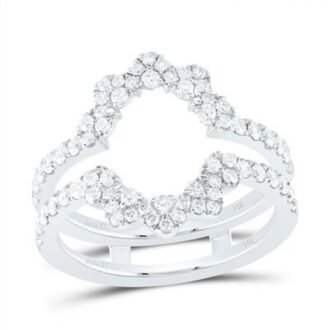 0.75 CTW Round Diamond Crown Enhancer Ring in 14K White Gold