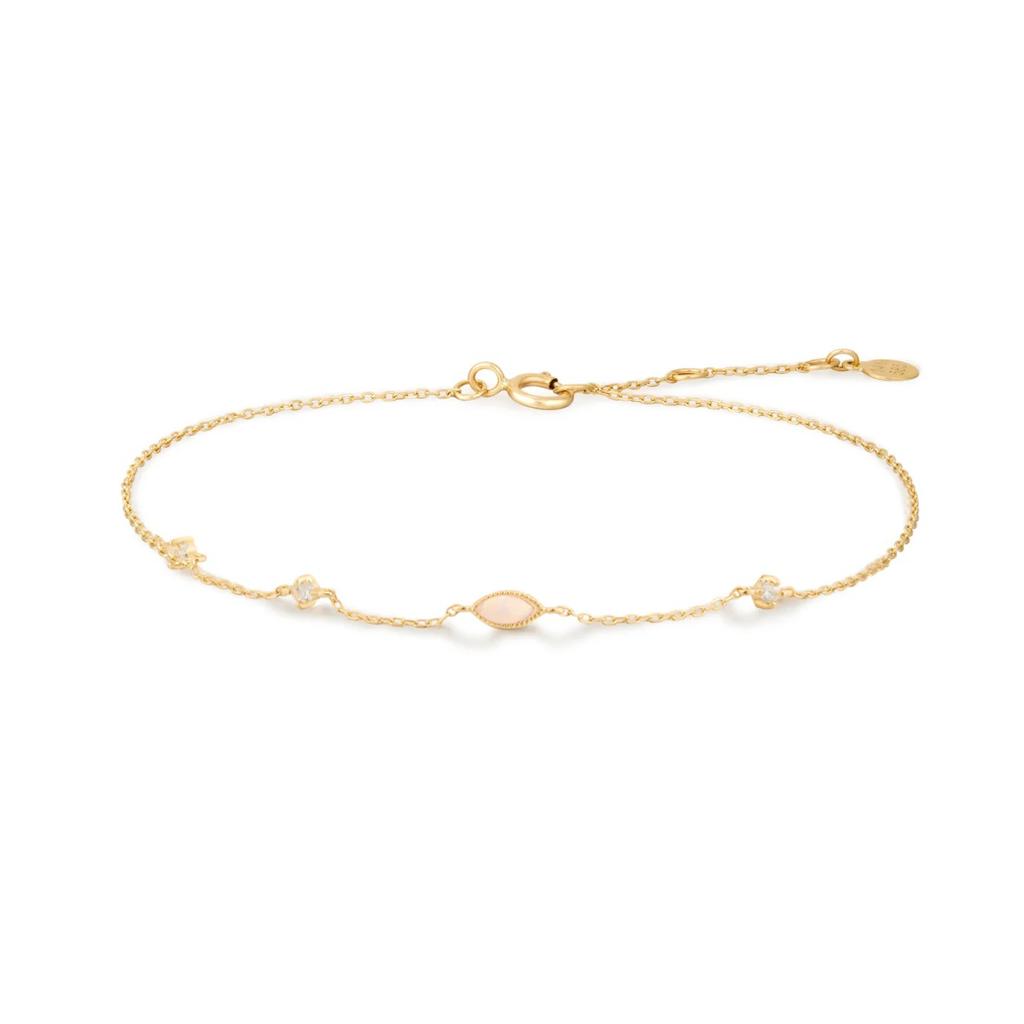 Lyric 14K Yellow Gold Marquise Opal & Diamond Bracelet 7"