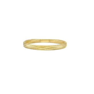 14k Yellow Gold 5.4mm Mesh Stretch Bangle Bracelet, Medium