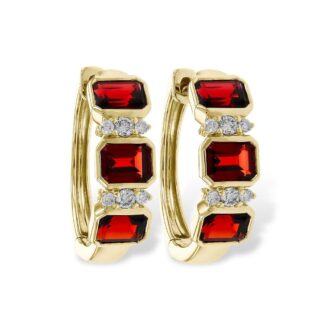 14K Yellow Gold 0.11ctw Diamond Huggie Hoop Earrings