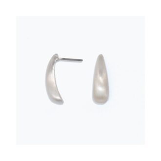 Silver Satin Teardrop Earrings