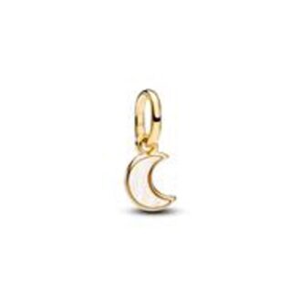 Pandora 14K Gold Plated Moon Dangle Charm, Mother-of-Pearl