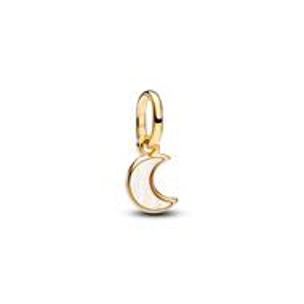 Pandora 14K Gold Plated Moon Dangle Charm, Mother-of-Pearl