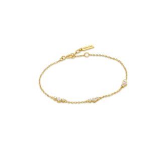 Ania Haie Gold-Plated CZ Cluster Station Bracelet
