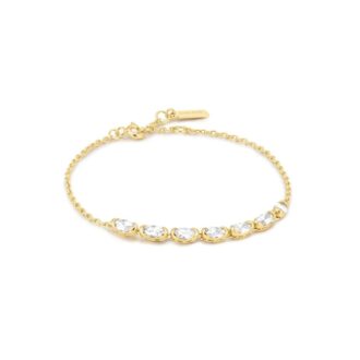 Ania Haie Gold Half-Bezel Oval CZ Half Tennis Bracelet