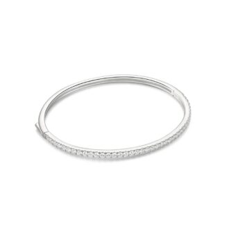 Ania Haie Silver Pave Tennis Bangle Bracelet