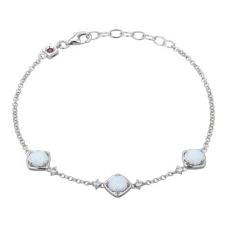 Elle Opal Station Bracelet in Sterling Silver