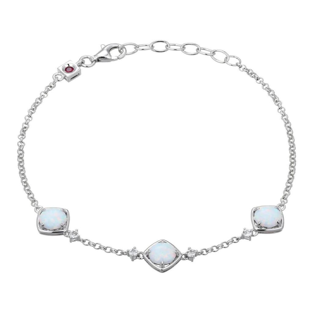 Elle Opal Station Bracelet in Sterling Silver