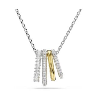 Swarovski Hyperbola Two-Tone Oval 4-Ring Pendant Necklace