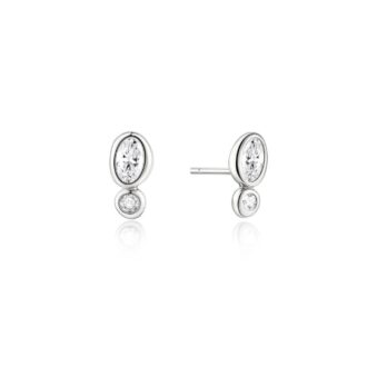 Ania Haie Sterling Silver Pebble & Round Stud Earrings