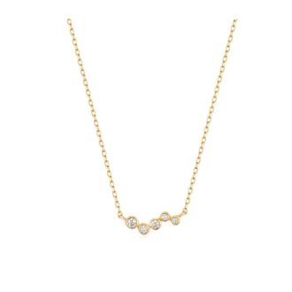 Frances Lab-Grown Diamond Wave Necklace, 14k Yellow Gold