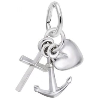 Faith Hope & Charity Charm in Sterling Silver by Rembrandt Charms