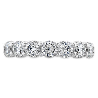 Hearts on Fire Signature 7 Stone Diamond Band with .99ctw in 18k White Gold