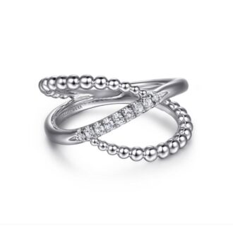 Gabriel Bujukan Ring with White Sapphire in Sterling Silver