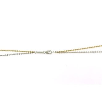 Cable Chain Double Strand 18" in Yellow Gold Plated Sterling Silver